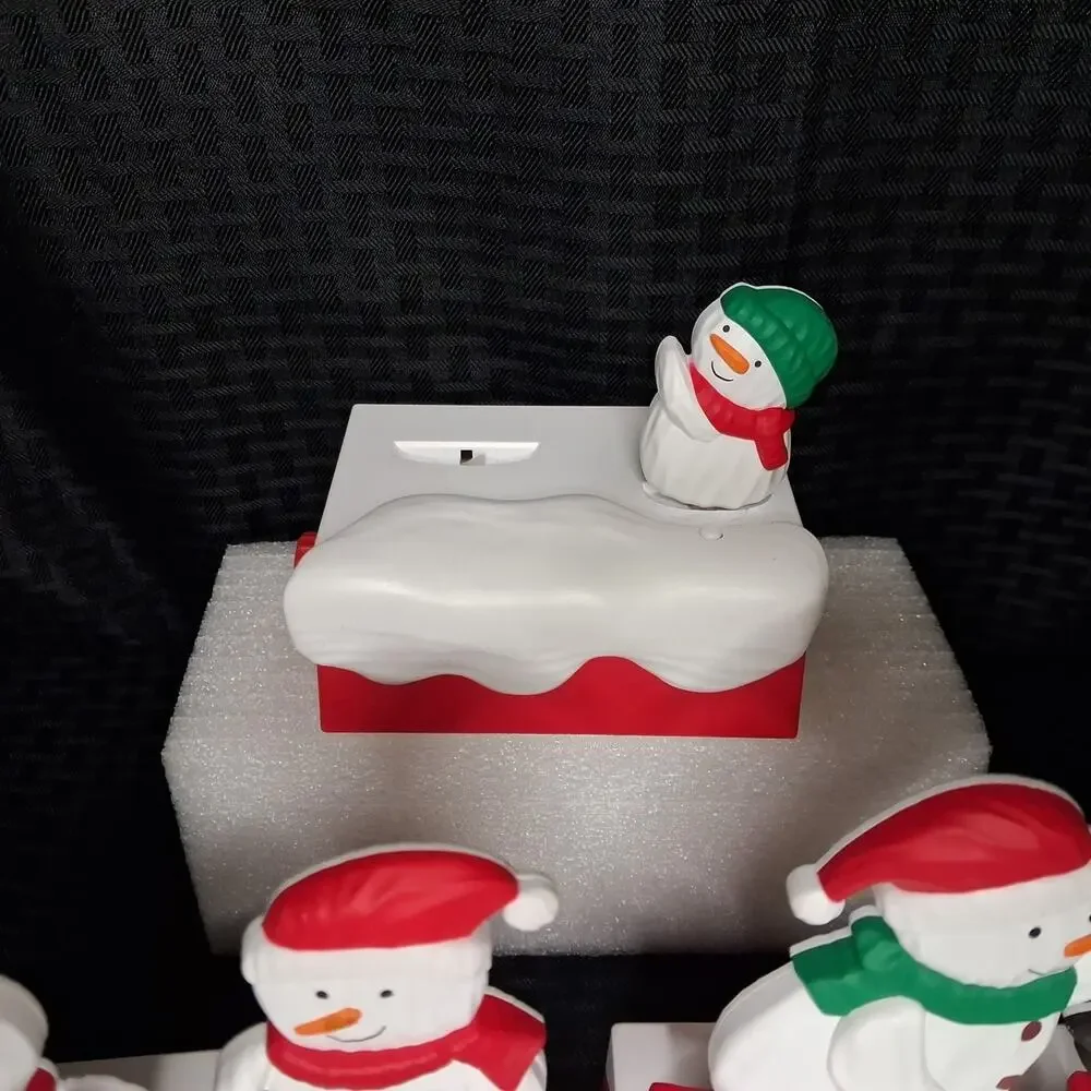 Hallmark 2018 Snow Many Memories Snowman Set of 4 w/Music & Motion Tested *VIDEO